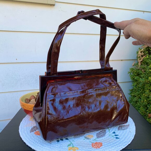 Vintage Ruth Saltz Leather Satchel Purse - Picture 3 of 12